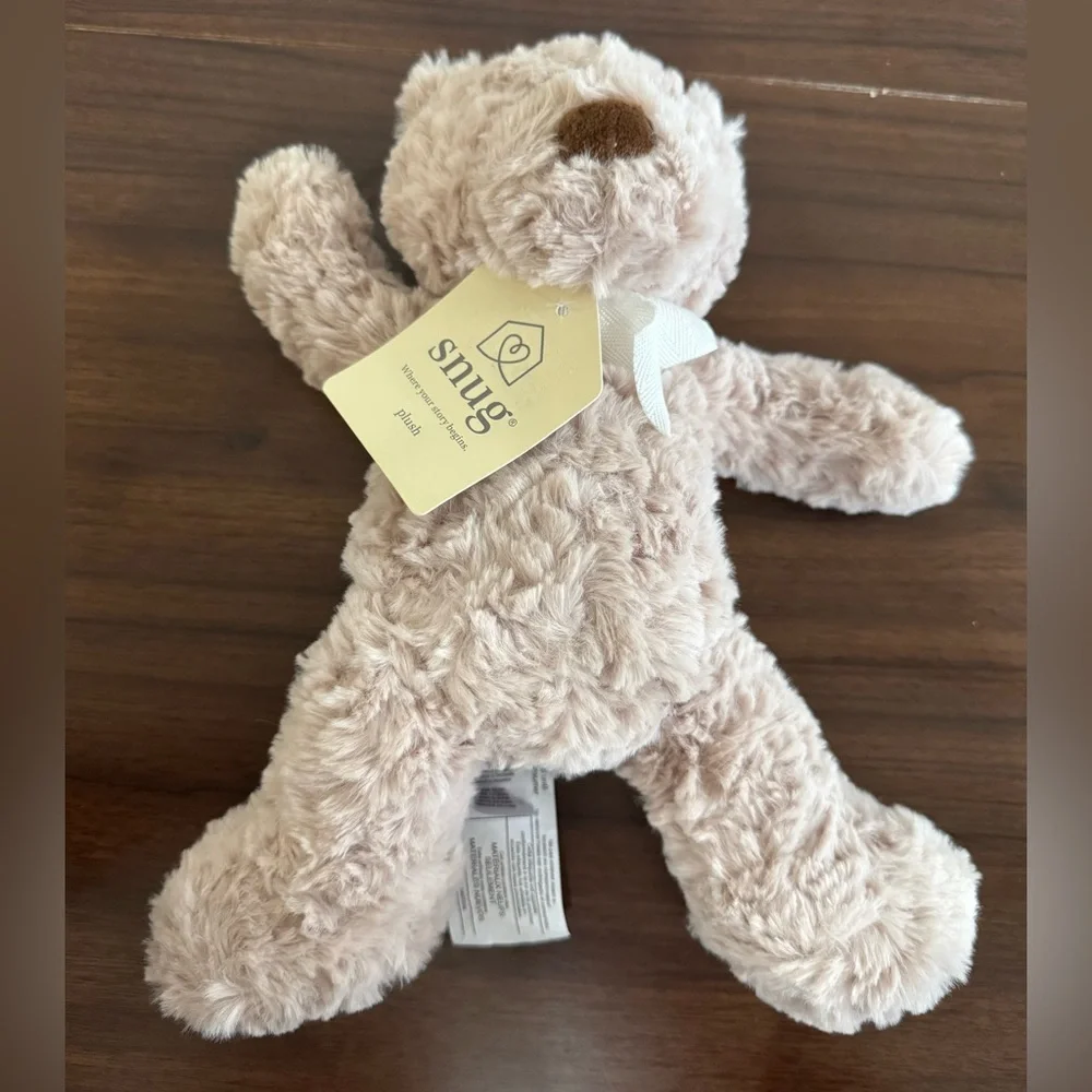 SNUG Plush Snuggle Tan BEAR Security Lovey Baby Toy 11” NEW - Picture 4 of 5